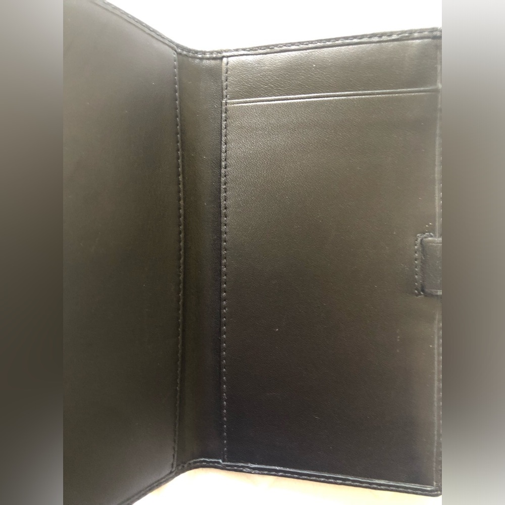 Coach Black and Gray Signature Jacquard Continental Checkbook - Picture 4 of 8